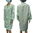 2 جيوب جانبية طية صدر السترة زر طوق 5 مللي متر شريط الكربون ESD ثوب غرف الأبحاث قابل للغسل