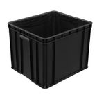 600x400x230mm غرف الأبحاث السوداء المضادة للكهرباء الساكنة ESD PP Box
