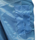 ملابس ESD مخططة قابلة للغسل قابلة لإعادة الاستخدام مقاس 5 مم لغرفة الأبحاث