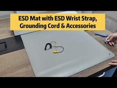 ESD غرامة PVC طاولة غطاء مضاد للحرارة مع زر للمنطقة مضادة للحرارة