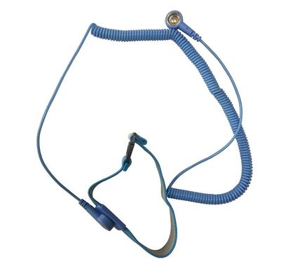 حزام معصم التفريغ الكهروستاتيكي مع سلك قابل للتعديل مع مشبك التمساح