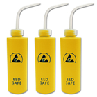 الأصفر طباعة HDPE البلاستيك ESD الاستاتيكيه الاستغناء عن زجاجة الاستخدام الصناعي