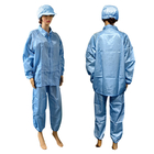 أزرق 5 مم شريط بوليستر لينت بدلة ESD مجانية لملابس العمل الصناعية