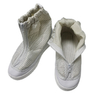 أحذية قصيرة قماشية بيضاء مضادة للكهرباء الساكنة لغرف الأبحاث