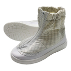 أحذية قصيرة قماشية بيضاء مضادة للكهرباء الساكنة لغرف الأبحاث