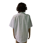 2.5mm Gird T-Shirt ملابس العمل الصناعية لغرف الأبحاث ESD الاستاتيكيه