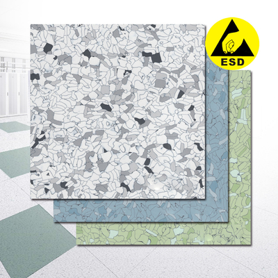 غرف الأبحاث التي تغطي ESD الاستاتيكيه PVC الفينيل الأرضيات بلاط 600 * 600 مم * 2 مم