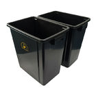 صندوق قمامة بلاستيكي أسود مضاد للكهرباء الساكنة لغرف الأبحاث / صندوق نفايات ESD