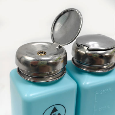 IPA 8OZ (حوالي 240 مل) ESD الموزع البلاستيكي للمذيبات الموزع المضاد للولاء زجاجة الكحول