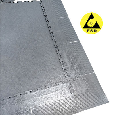 600x600mm ESD قابل للإزالة مضادة للستاتيكية متداخلة مادة الأرضيات الفينيل PVC للمستشفى / غرفة نظيفة