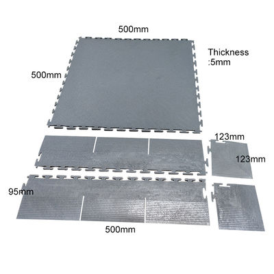 600x600mm ESD قابل للإزالة مضادة للستاتيكية متداخلة مادة الأرضيات الفينيل PVC للمستشفى / غرفة نظيفة