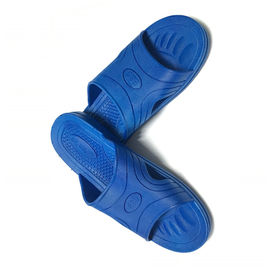 ESD Slipper Cross Type ESD Safety Shoes SPU لون المادة أزرق لغرفة الأبحاث