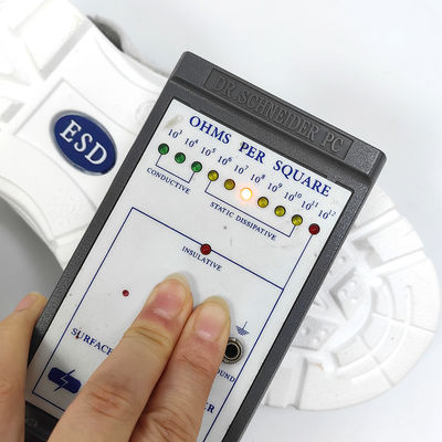 الأحذية الأمنية البيضاء المضادة للتحطيم ESD مضادة للستاتيكية مع قبعات أصابع الفولاذ لغرفة نظيفة خالية من الغبار ESD أحذية العمل
