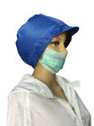 ملابس آمنة قابلة للتنفس من ESD قابلة للتنفس ، قبعة ESD مقاس 5 × 5 سم نافذة شبكية علوية