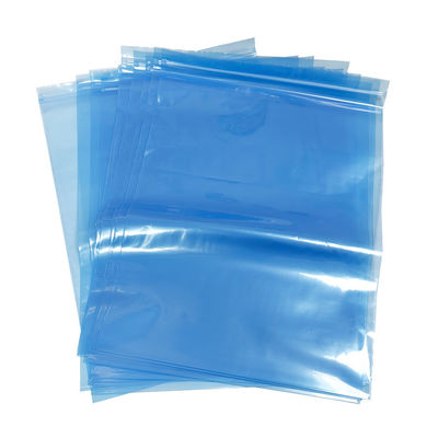كيس الحماية الأزرق PE ESD Zip Lock لحجوزات الغرف النظيفة المكونات الإلكترونية الصغيرة والمتوسطة الحجم