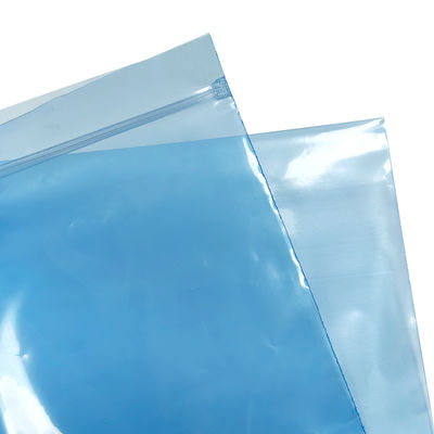 كيس الحماية الأزرق PE ESD Zip Lock لحجوزات الغرف النظيفة المكونات الإلكترونية الصغيرة والمتوسطة الحجم