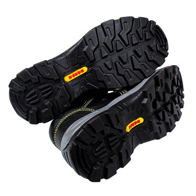 أحذية العمل السوداء مضادة للتحطيم مضادة للشق