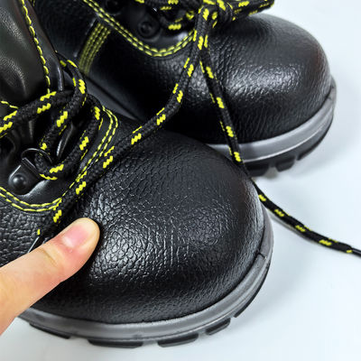 أحذية العمل السوداء مضادة للتحطيم مضادة للشق