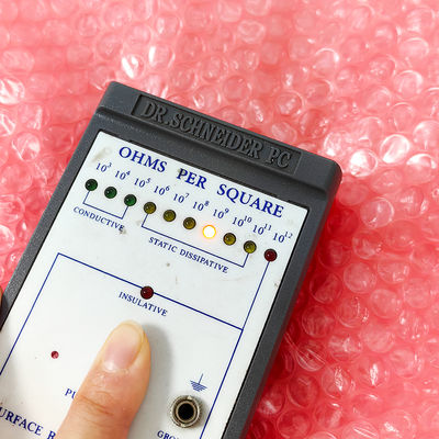 Anti Static Red Shock Resistant Double-Sided Bubble Bag For Electronic Components