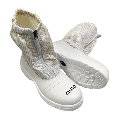 أحذية قصيرة من الأنبوب المركب الإسفنجي المضاد للكهرباء الساكنة ESD باللون الأبيض