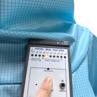 بدلة زرقاء ثلاثية الأبعاد مضادة للكهرباء الساكنة مع غطاء رأس وقناع