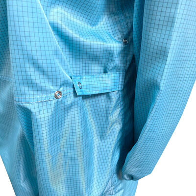 بدلة زرقاء ثلاثية الأبعاد مضادة للكهرباء الساكنة مع غطاء رأس وقناع