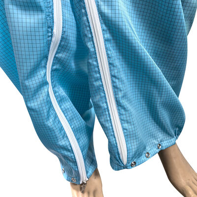 بدلة ESD مضادة للستاتيكية كاملة الجسم مع غطاء القناع والقناع الأزرق