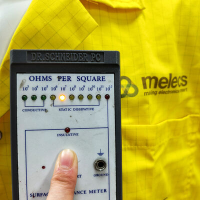 الصفراء ESD مضادة للستاتيكية 5 ملم شبكة TC غرفة نظيفة