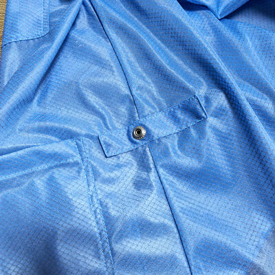 سترة غرفة نظيفة مضادة للستاتيكية ESD مع قماش الشبكة الماسية