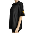قميص بولو قطني ESD ملابس آمنة ضد الكهرباء الساكنة للجنسين لمختبر غرف الأبحاث