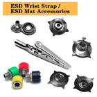 الصلب ESD مكافحة ساكنة حزام المعصم المطاط حصيرة مشبك 2 قطعة / مجموعة
