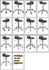 أثاث المختبر والمكتب ESD الآمن الكراسي قابل للتعديل PU مرة واحدة تشكيل