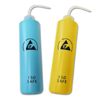 زجاجة غسيل غرف الأبحاث ESD 250 مل 500 مل نوع ضغط بلاستيك أصفر أزرق
