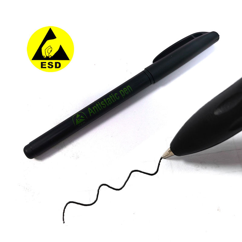 0.5mm ESD Antistatic Black Gel Pen مع شعار مكافحة ساكنة لمكتب غرف الأبحاث