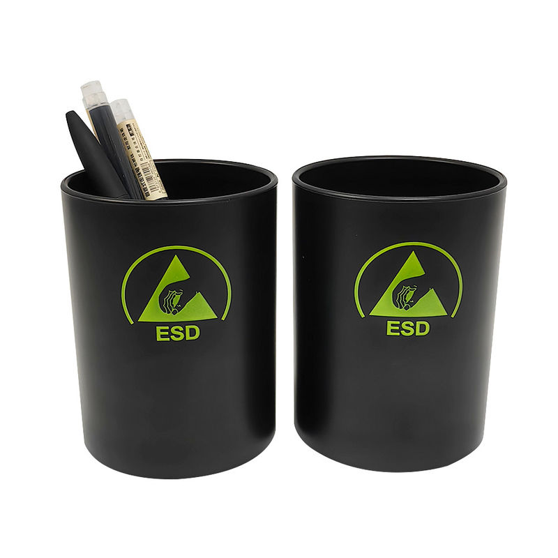 حامل القلم البلاستيكي المضاد للحرارة الأسود ESD منظم مكتب ESD لورشة تنقية الغرف النظيفة