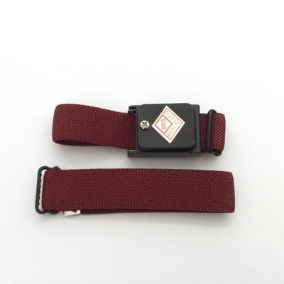 حزام مطاطي محبوك باللون الأزرق البرتقالي المارون اللاسلكي ESD حزام معصم مضاد للكهرباء الساكنة