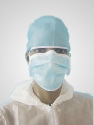 ربطة طبيب على قبعات جراحية منتفخة للاستعمال مرة واحدة مقاس 64X15 سم الوزن 25 جرام لكل متر مربع