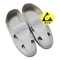 أحذية سلامة بيضاء خالية من الغبار قابلة للغسل مع نعل PVC مضاد للانزلاق
